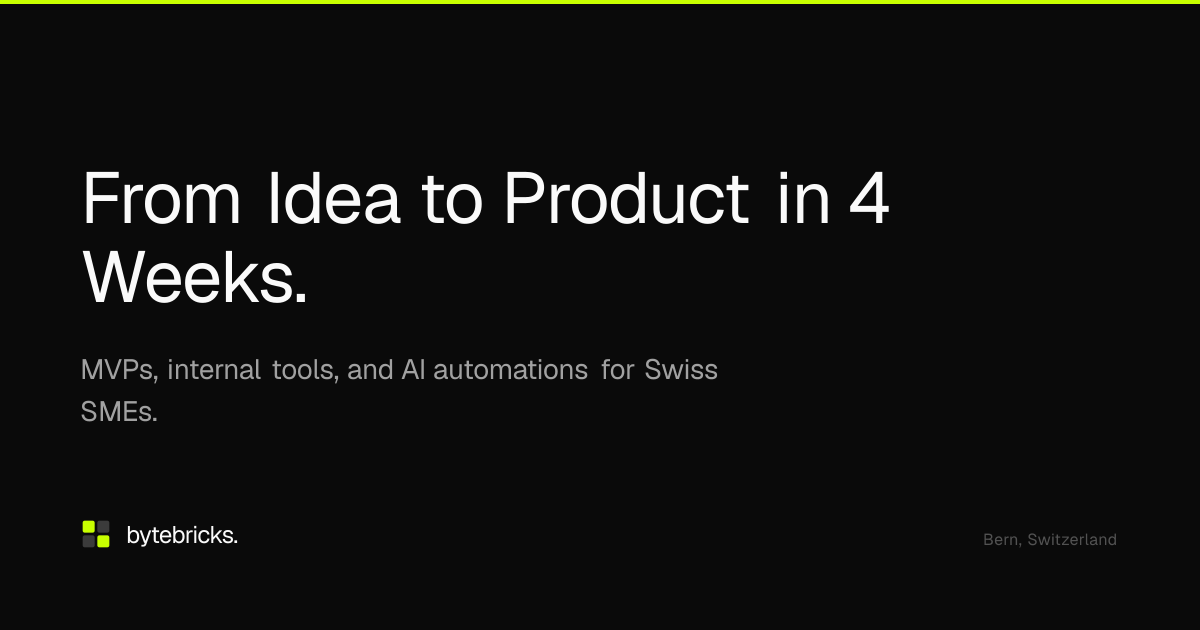 bytebricks | From Idea to Product in 4 Weeks